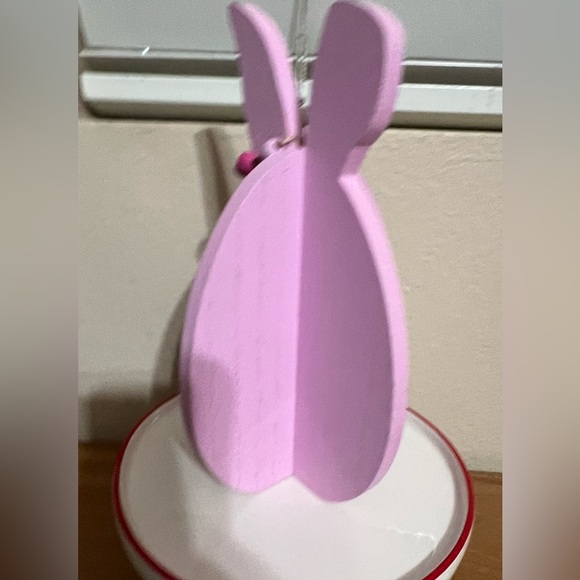 Easter Pink Rabbit Tabletop Decor - Picture 3 of 3